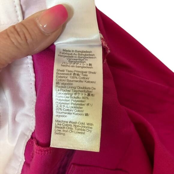 NWT J.Crew 4” Chino Shorts Size 16 Tulip Pink Cotton Mid-Rise Classic - Picture 5 of 8